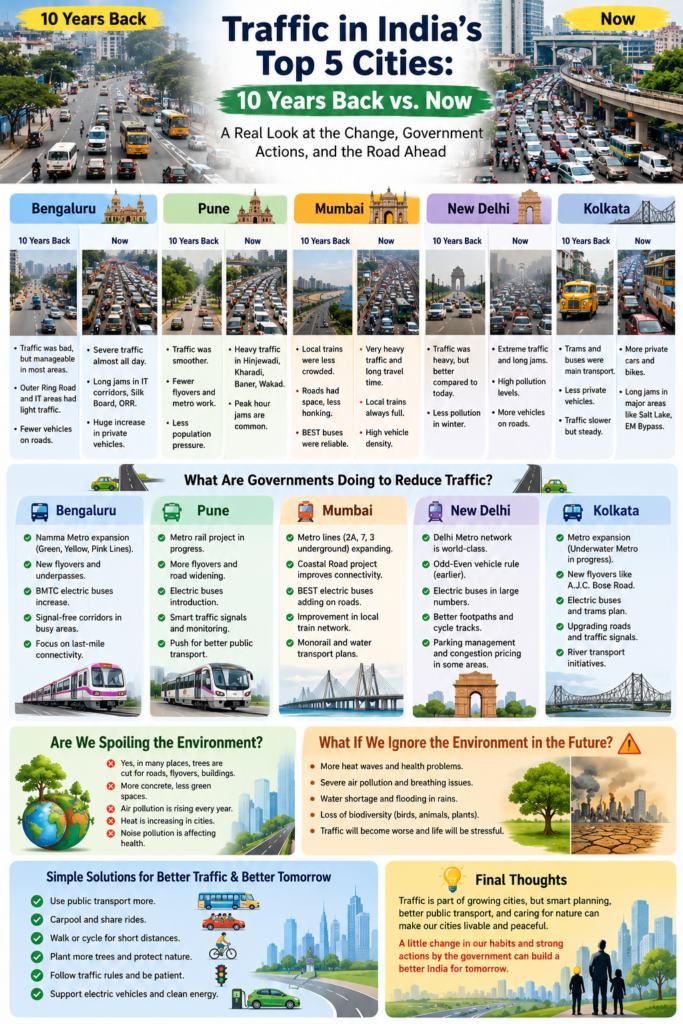 Comparision image betweek benguluru,mubai,pune delhi and Kolkata